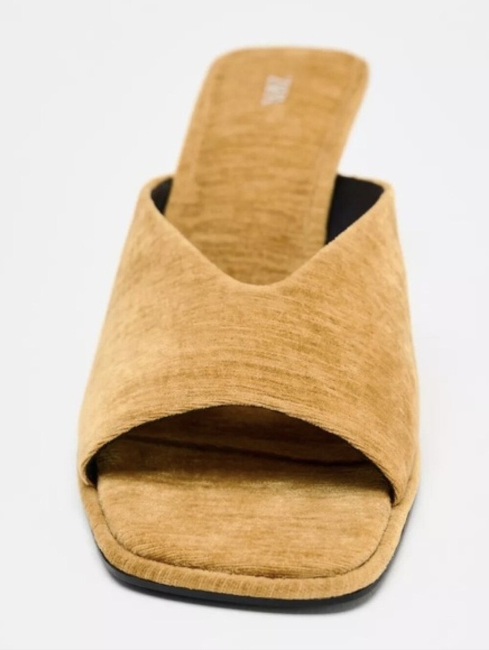 Zara Women’s Open-Toe Mule Heels in Mustard Yellow - Picture 3 of 7